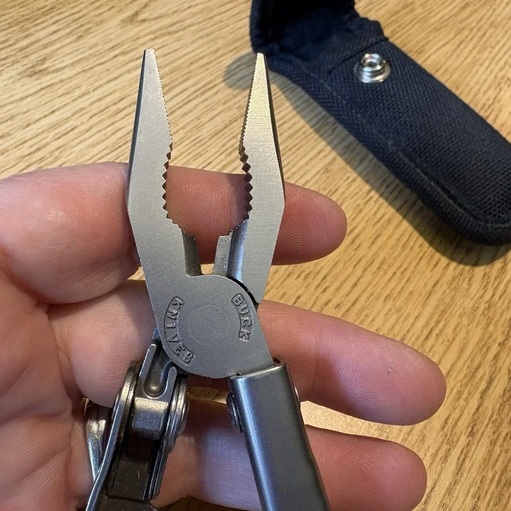 Buck Knives BUCKLITE Tool Model 355 USA Multi-Tool Pliers Knife w/ Nylon Sheath